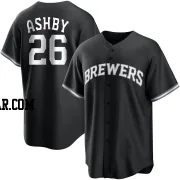 Aaron Ashby Men's Milwaukee Brewers Black/White Replica Jersey