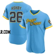 Aaron Ashby Men's Milwaukee Brewers Blue Authentic Powder 2022 City Connect Jersey