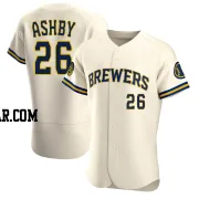 Aaron Ashby Men's Milwaukee Brewers Cream Authentic Home Jersey