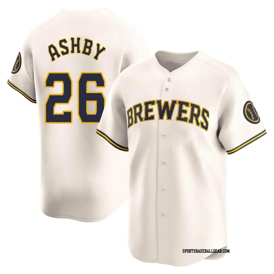 Aaron Ashby Men's Milwaukee Brewers Cream Limited Home Jersey