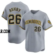 Aaron Ashby Men's Milwaukee Brewers Gray Limited Away Jersey