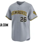 Aaron Ashby Men's Milwaukee Brewers Gray Limited Away Jersey