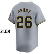 Aaron Ashby Men's Milwaukee Brewers Gray Limited Away Jersey