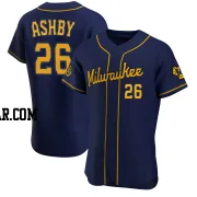 Aaron Ashby Men's Milwaukee Brewers Navy Authentic Alternate Jersey