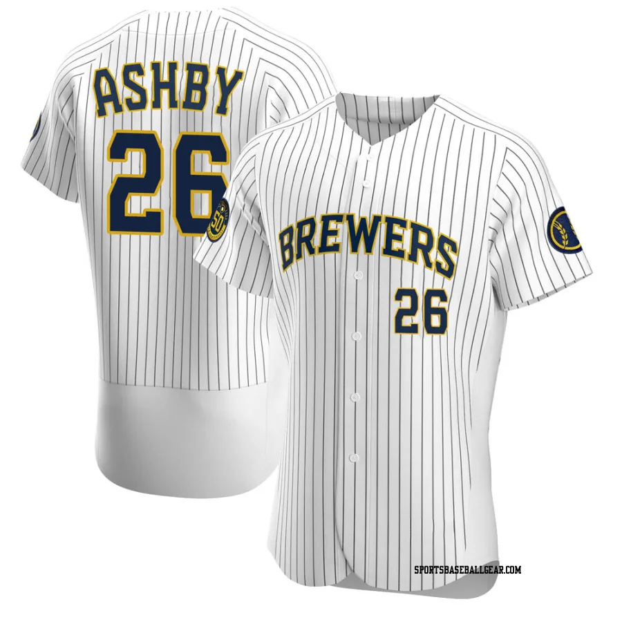 Aaron Ashby Men's Milwaukee Brewers White Authentic Alternate Jersey