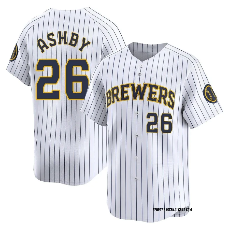 Aaron Ashby Men's Milwaukee Brewers White Limited Alternate Jersey