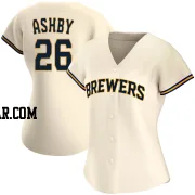 Aaron Ashby Women's Milwaukee Brewers Cream Authentic Home Jersey