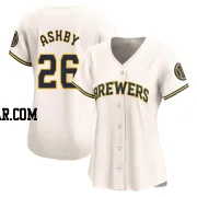 Aaron Ashby Women's Milwaukee Brewers Cream Limited Home Jersey