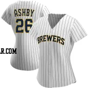 Aaron Ashby Women's Milwaukee Brewers White/Navy Replica Alternate Jersey