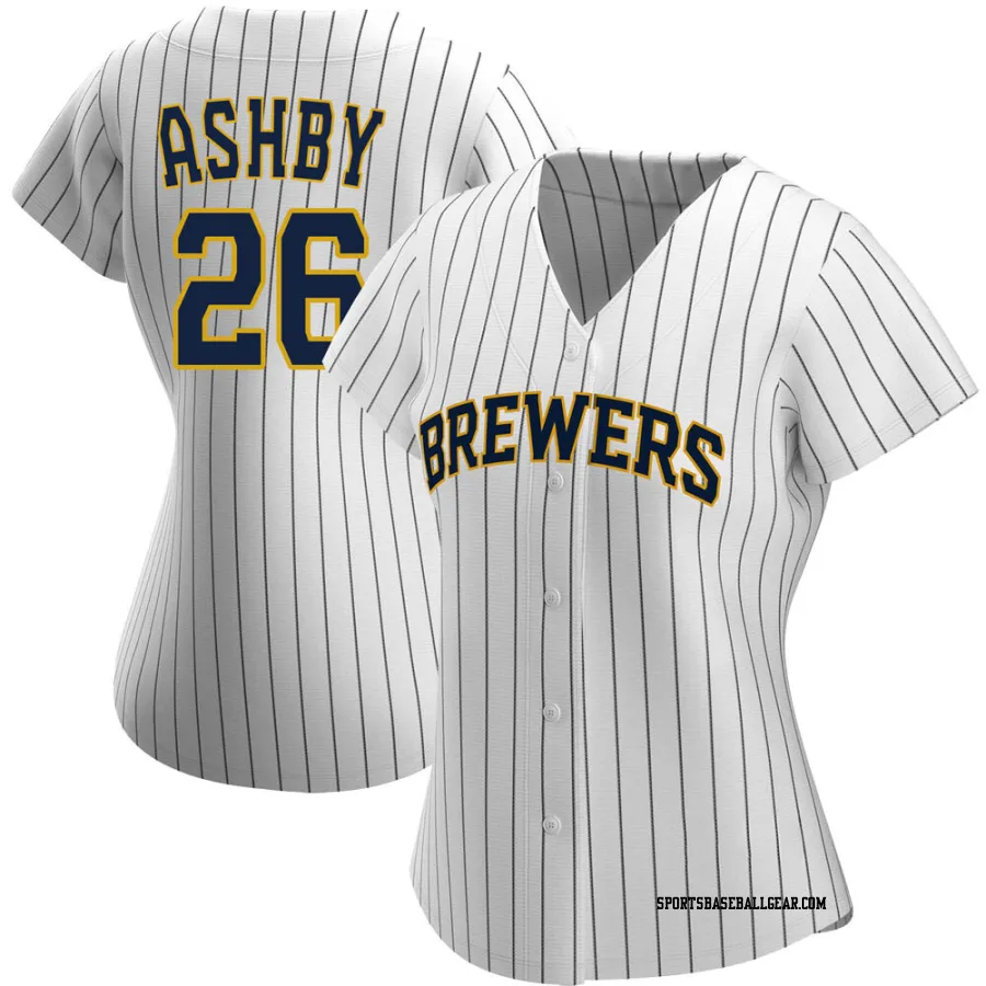 Aaron Ashby Women's Milwaukee Brewers White/Navy Replica Alternate Jersey