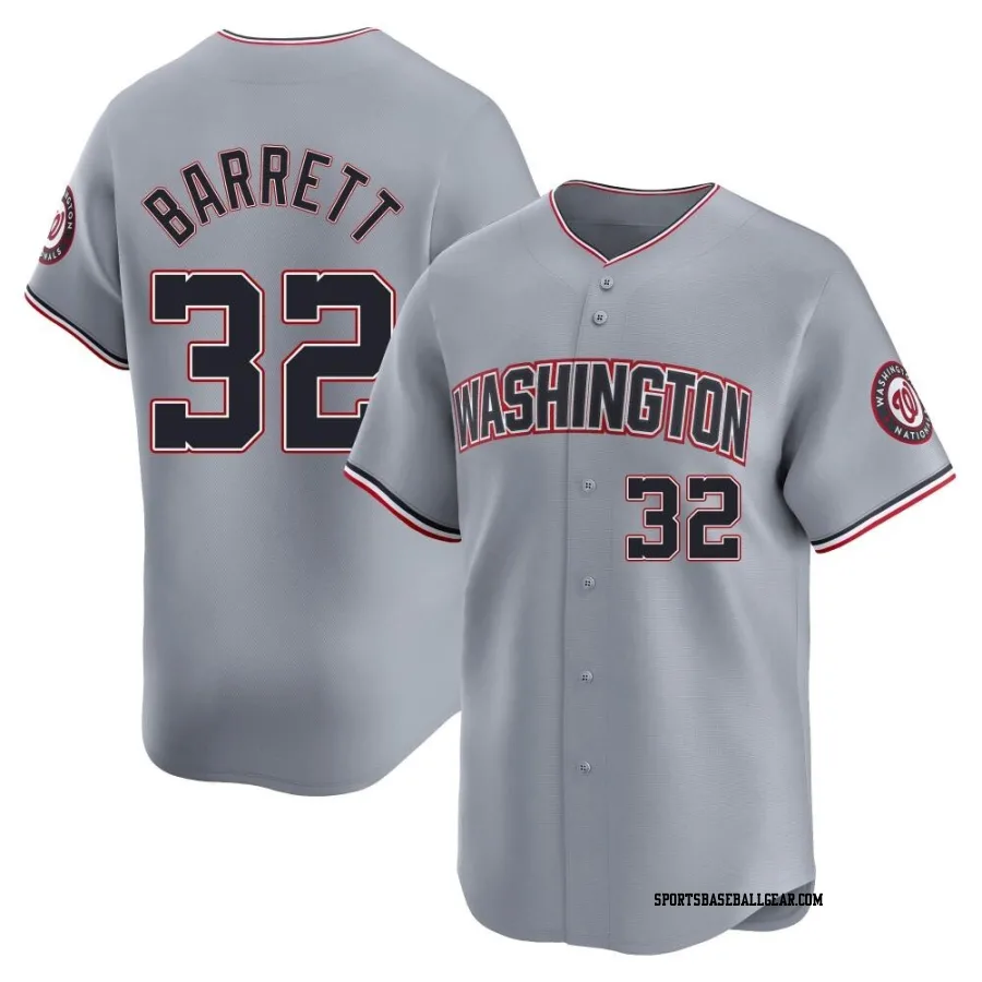 Aaron Barrett Men's Washington Nationals Gray Limited Road Jersey