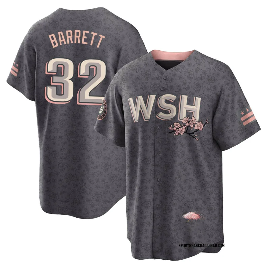 Aaron Barrett Men's Washington Nationals Gray Replica 2022 City Connect Jersey