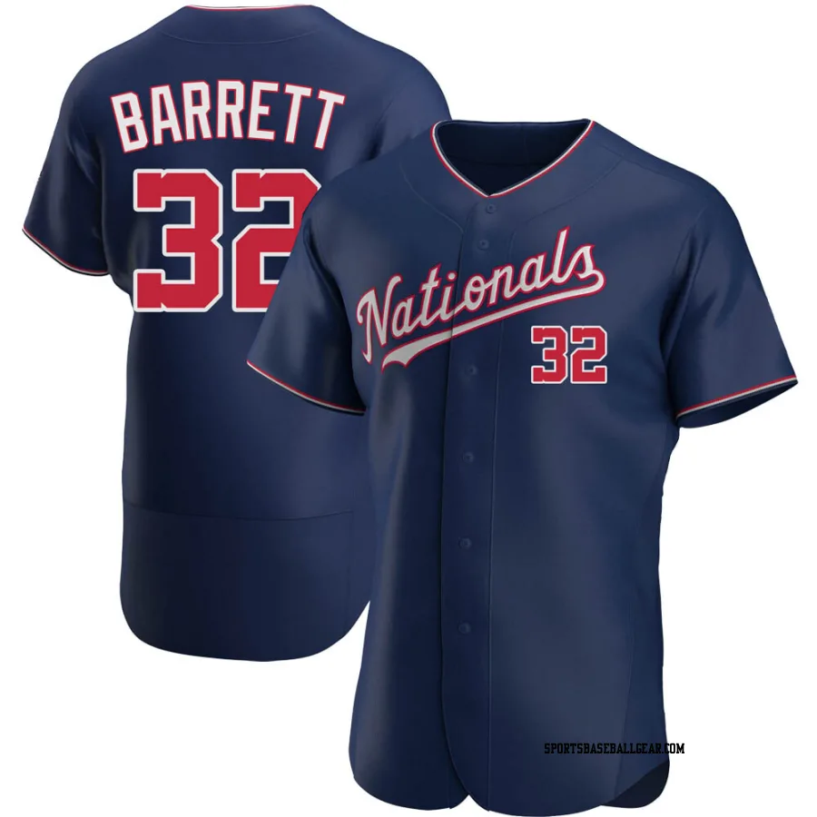 Aaron Barrett Men's Washington Nationals Navy Authentic Alternate Jersey