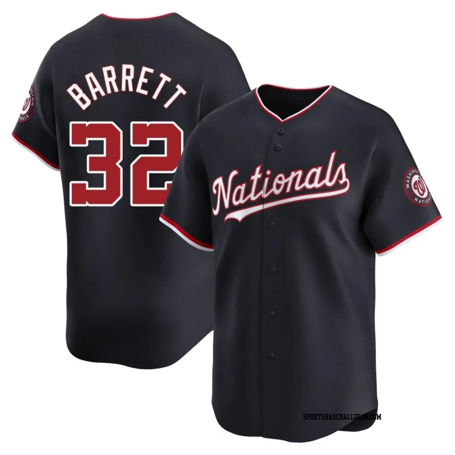 Aaron Barrett Men's Washington Nationals Navy Limited Alternate Jersey