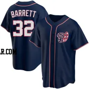 Aaron Barrett Men's Washington Nationals Navy Replica Alternate Team Jersey