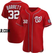 Aaron Barrett Men's Washington Nationals Red Authentic Alternate Jersey