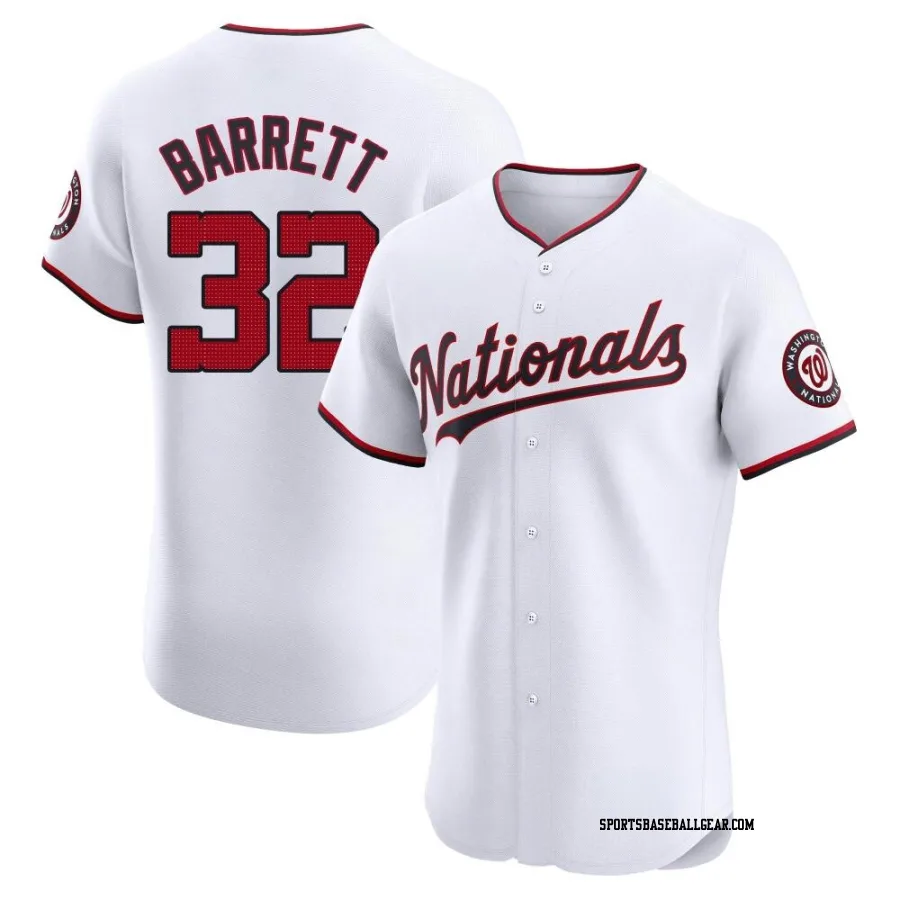 Aaron Barrett Men's Washington Nationals White Elite Home Jersey