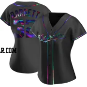 Aaron Barrett Women's Washington Nationals Black Holographic Replica Alternate Jersey