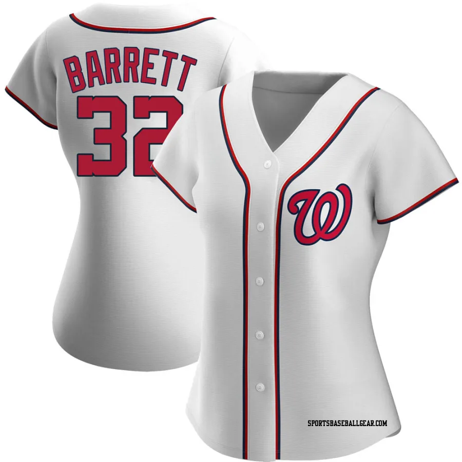 Aaron Barrett Women's Washington Nationals White Authentic Home Jersey