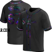 Aaron Brooks Men's St. Louis Cardinals Black Holographic Replica Alternate Jersey