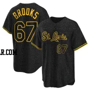 Aaron Brooks Men's St. Louis Cardinals Black Replica Snake Skin City Jersey