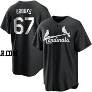 Aaron Brooks Men's St. Louis Cardinals Black/White Replica Jersey