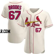 Aaron Brooks Men's St. Louis Cardinals Cream Authentic Alternate Jersey