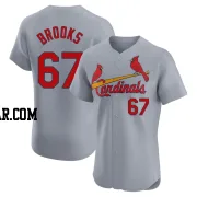 Aaron Brooks Men's St. Louis Cardinals Gray Elite Road Jersey