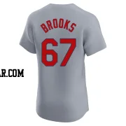 Aaron Brooks Men's St. Louis Cardinals Gray Elite Road Jersey