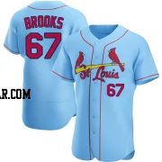 Aaron Brooks Men's St. Louis Cardinals Light Blue Authentic Alternate Jersey