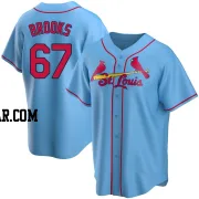 Aaron Brooks Men's St. Louis Cardinals Light Blue Replica Alternate Jersey