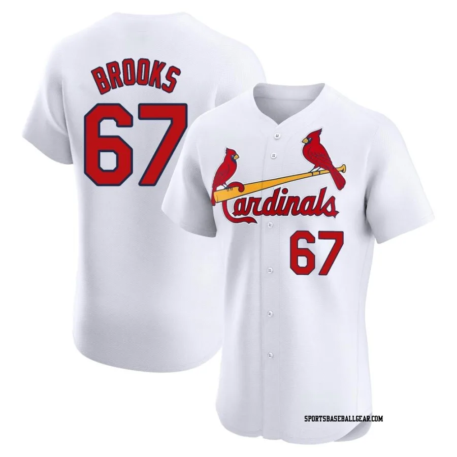 Aaron Brooks Men's St. Louis Cardinals White Elite Home Jersey