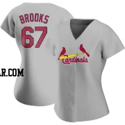 Aaron Brooks Women's St. Louis Cardinals Gray Authentic Road Jersey