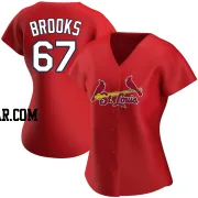 Aaron Brooks Women's St. Louis Cardinals Red Authentic Alternate Jersey