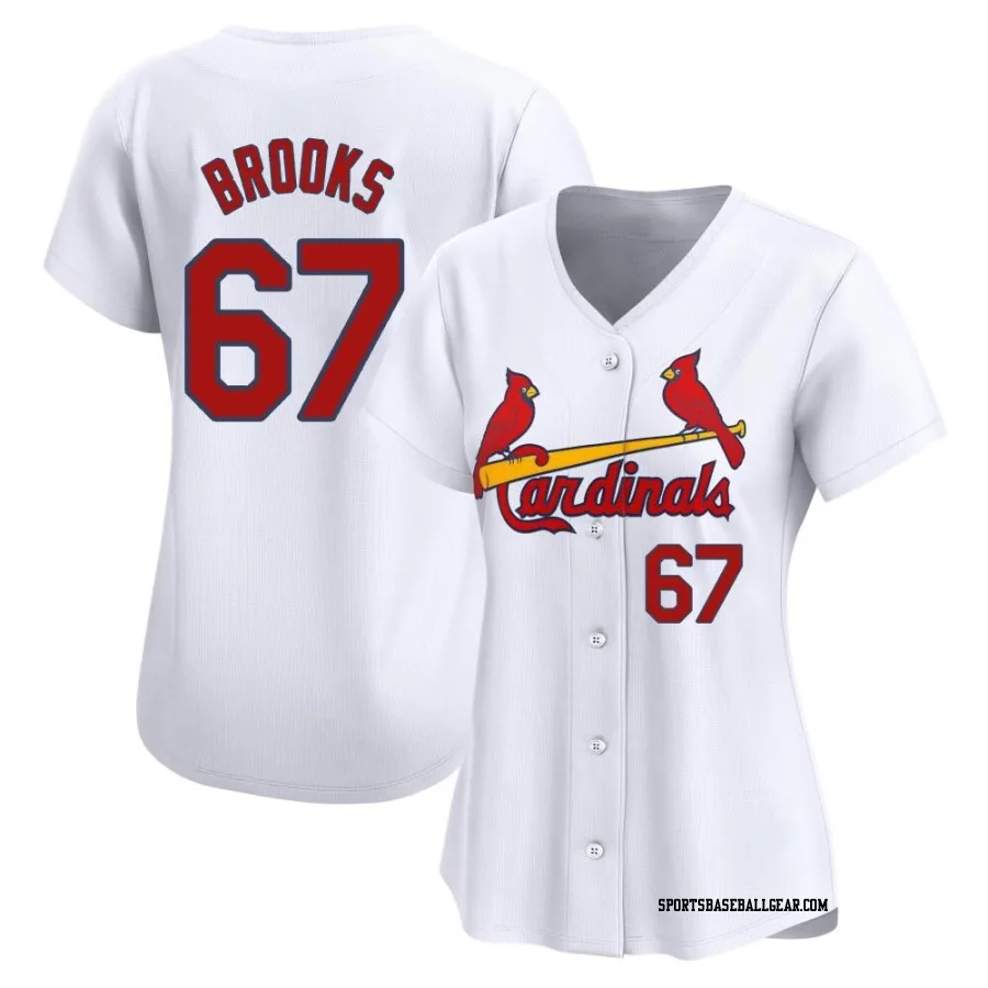 Aaron Brooks Women's St. Louis Cardinals White Limited Home Jersey