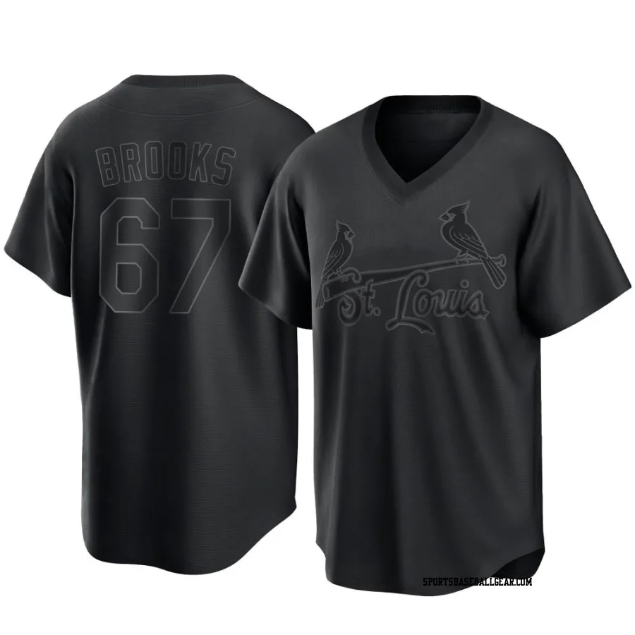 Aaron Brooks Youth St. Louis Cardinals Black Replica Pitch Fashion Jersey