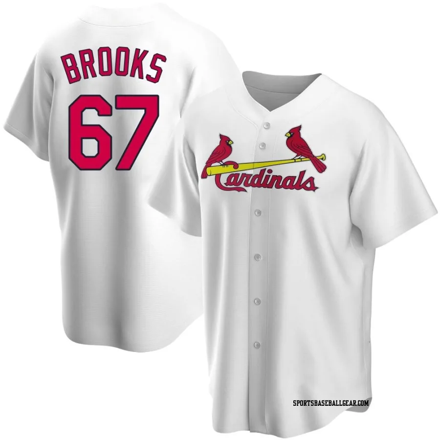 Aaron Brooks Youth St. Louis Cardinals White Replica Home Jersey