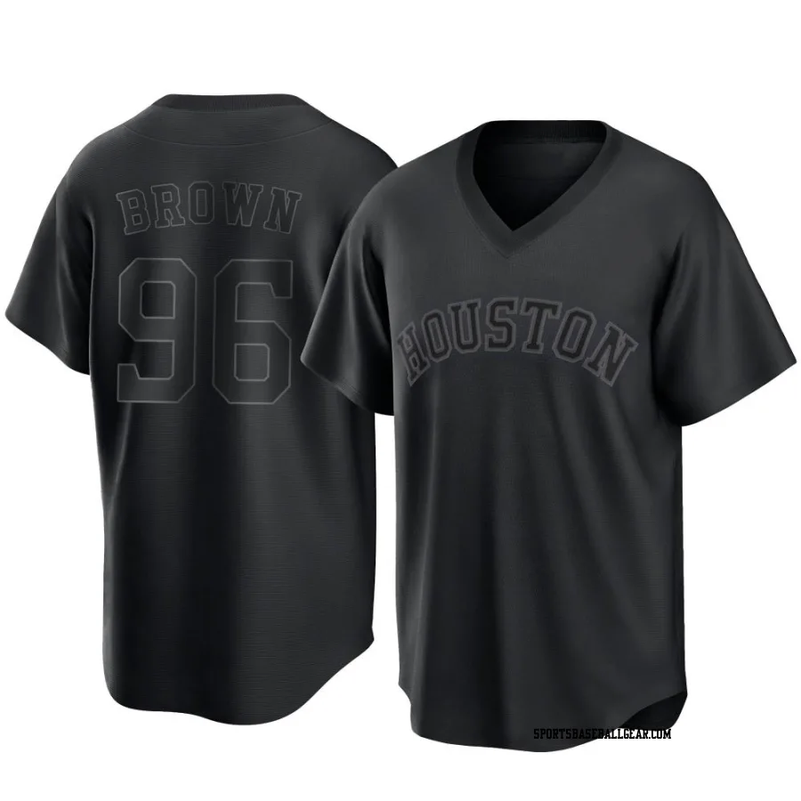 Aaron Brown Men's Houston Astros Black Replica Pitch Fashion Jersey