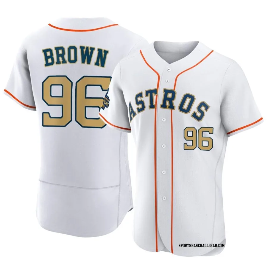 Aaron Brown Men's Houston Astros Gold Authentic White 2023 Collection Jersey