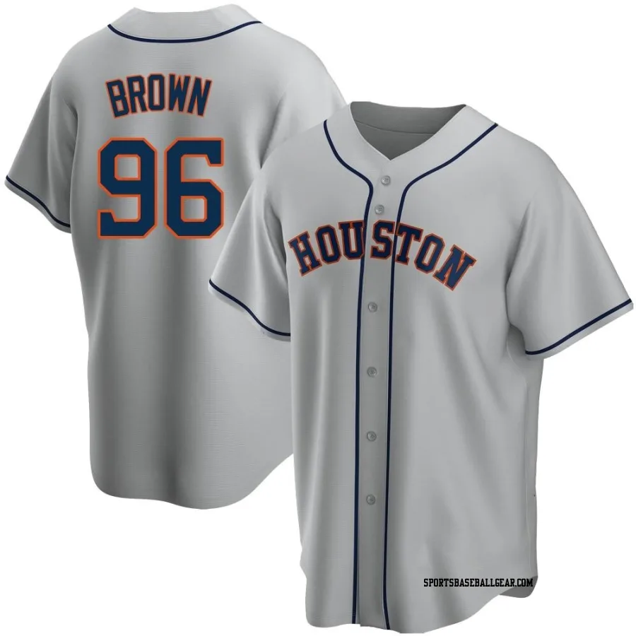 Aaron Brown Men's Houston Astros Gray Replica Road Jersey