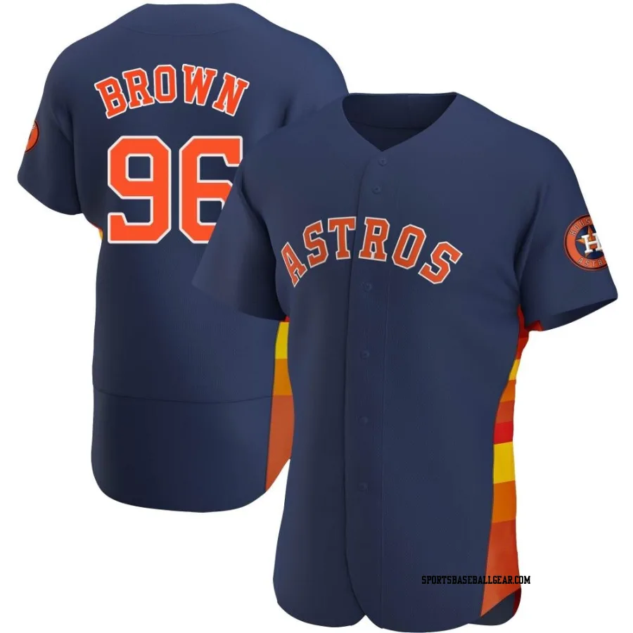 Aaron Brown Men's Houston Astros Navy Authentic Alternate Jersey