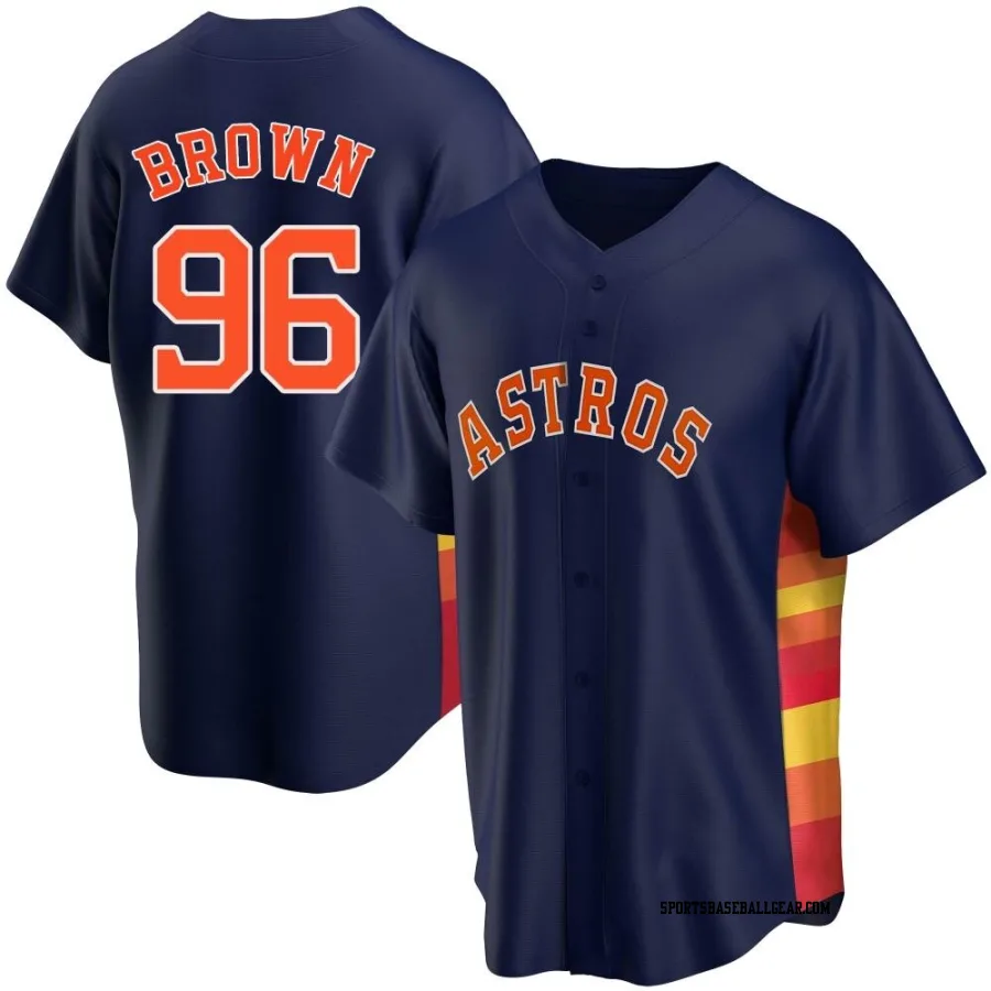 Aaron Brown Men's Houston Astros Navy Replica Alternate Jersey