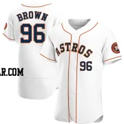 Aaron Brown Men's Houston Astros White Authentic Home Jersey