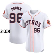 Aaron Brown Men's Houston Astros White Elite Home Patch Jersey