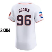 Aaron Brown Men's Houston Astros White Elite Home Patch Jersey