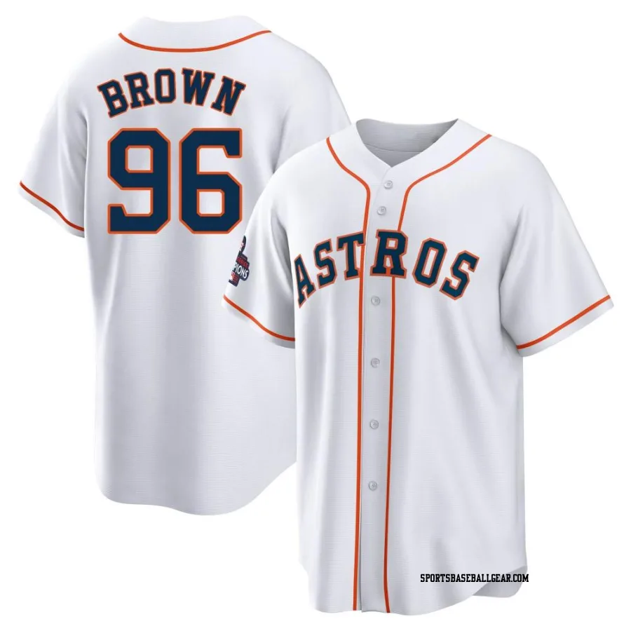 Aaron Brown Men's Houston Astros White Replica 2022 World Series Champions Home Jersey