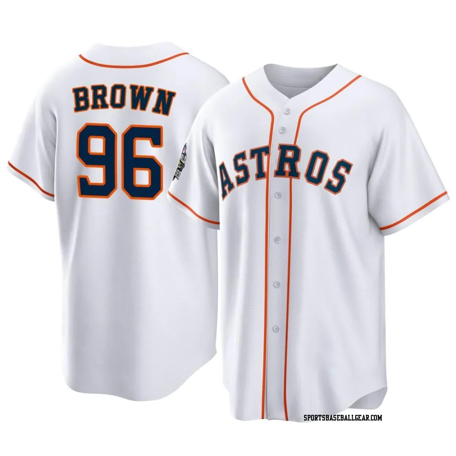 Aaron Brown Men's Houston Astros White Replica 2022 World Series Home Jersey