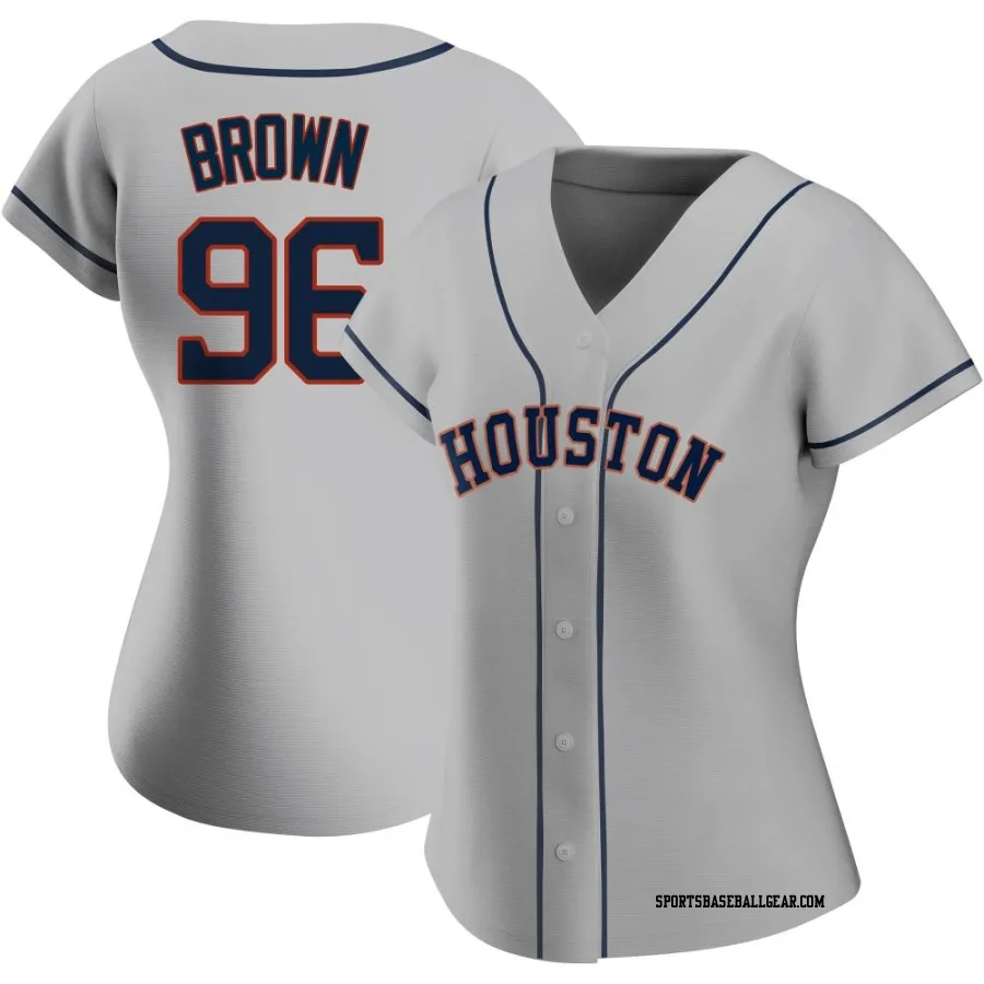 Aaron Brown Women's Houston Astros Gray Authentic Road 2020 Jersey