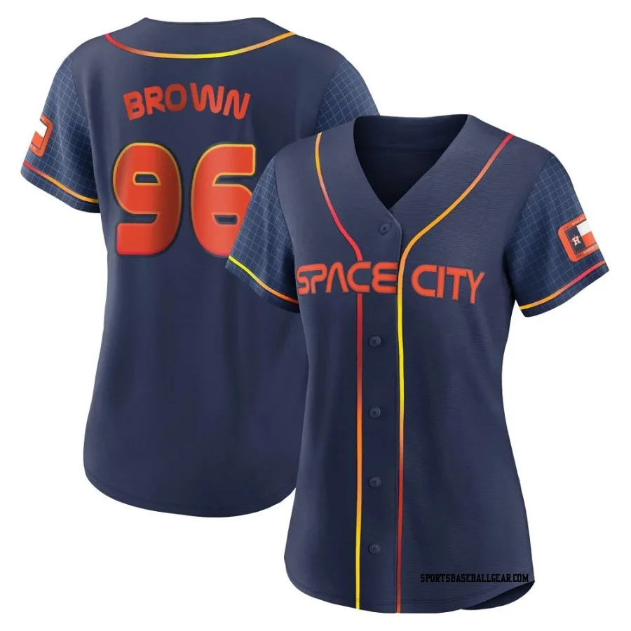 Aaron Brown Women's Houston Astros Navy Authentic 2022 City Connect Jersey