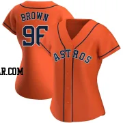 Aaron Brown Women's Houston Astros Orange Authentic Alternate Jersey